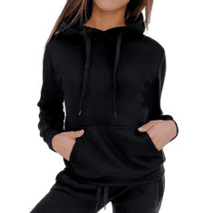 Dstreet Női BASIC kapucnis pulóver fekete by0158 XXL