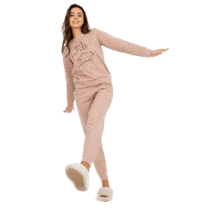BERRAK Női pizsama nadrággal és pulóverrel VELMA bézs színben BR-PI-9106_391304 XL