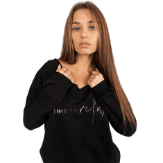 RELEVANCE Női v-nyakú blúz NICE felirattal fekete színű RV-BZ-8355.41X_391616 Univerzális