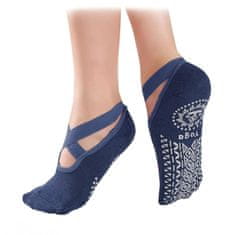 Northix Jóga zokni boka modellben - kék 