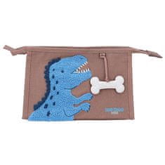 Dino World Kozmetikai táska , Barna, kék T-rex