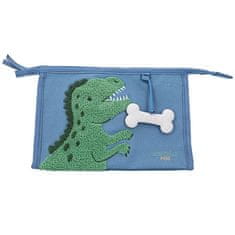 Dino World Kozmetikai táska , Kék, zöld T-rex