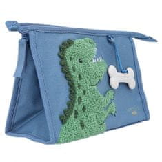 Dino World Kozmetikai táska , Kék, zöld T-rex