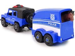 Lean-toys Off-Road autószállító rendőrség DIY ló