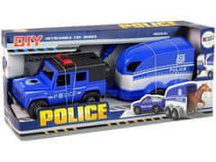 Lean-toys Off-Road autószállító rendőrség DIY ló