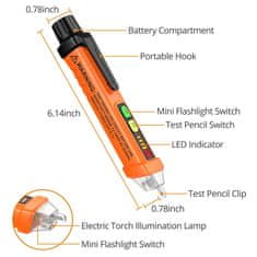 Vixson Feszültségmérő ceruza, fázisceruza, LCD kijelzős digitális mérő, minőségi voltmérő | VOLTPEN