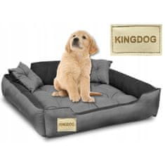 KINGDOG Kényelmes szürke kutyafészek kanapé 55x45 cm