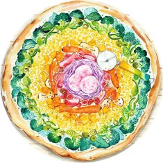 Ravensburger Kerek puzzle Színkör: pizza 500 db