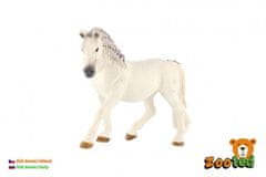 Házi fehér ló zoot műanyag 13cm