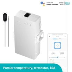 Sonoff TH Origin + THS01 Wifi relé hőmérséklet- és páratartalom méréssel, termosztáttal