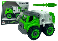 Lean-toys Zöld DIY csavarhúzó szemetesautó