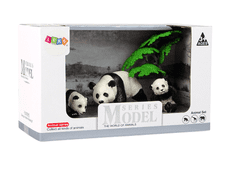 Lean-toys Állatfigura készlet Panda kisgyerekekkel