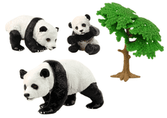 Lean-toys Állatfigura készlet Panda kisgyerekekkel