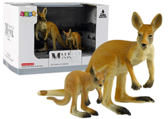 shumee 2 kenguru figurát tartalmazó készlet fiatal kengurukkal, a világ fiatal állataival