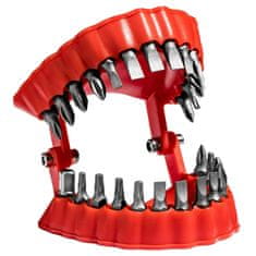Northix Bit készlet laza fogak alakú tartóval - 28 részes 