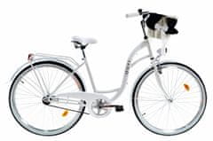 Davi  Lila Női kerékpár 1 fokozat 28″, Fonott, 160-185 cm magasság, Fehér