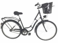 Kands  Retro Női kerékpár, 26" kerék, 155-180 cm magasság, Fekete