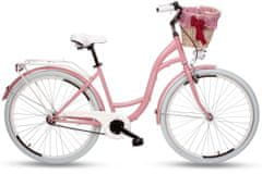 Goetze  Colorus Női kerékpár 1 fokozat 28″, 160-185 cm magassag, Rózsaszín/Fehér