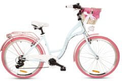 Goetze  Mood Női kerékpár 6 fokozat 26″ kerék 17” váz 155-180 cm magassag, Kék/Rózsaszín