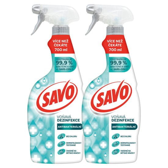 Savo Antibakteriális spray klór nélkül 2x 700ml