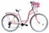  Emma Női kerékpár 7 fokozat 28″, Fonott, 160-185 cm magasság, Rózsaszín