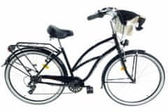 Davi  Bianca Cruiser Alumínium Női kerékpár 7 fokozat 28″, Fonott, 160-185 cm magasság, Fekete