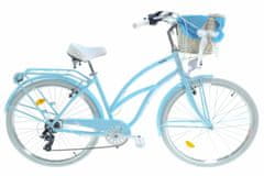 Davi  Bianca Cruiser Alumínium Női kerékpár 7 fokozat 28″, Fonott, 160-185 cm magasság, Kék