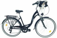 Davi  Maria Alumínium Női kerékpár 7 fokozat 28″, Fonott, 160-185 cm magasság, Fekete