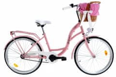 Davi  Amelia Gyerek kerékpár, 1 fokozat, 24″ kerék, 130-165 cm magassag,Rózsaszín