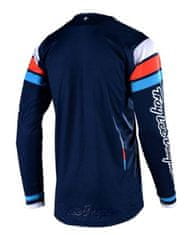 MUCKYNUTZ Troy Lee Downhill/MTB kerékpáros trikó kék csíkokkal
