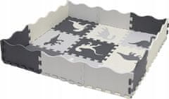 Matadi szürke habszivacs puzzle dinoszauruszok (28x28)