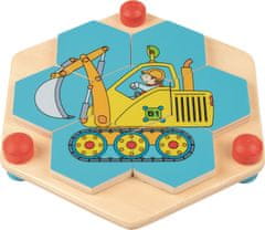 Goki Puzzle hatszög Építőipari gépek