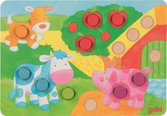 Goki Betétes játék kockával Colors II