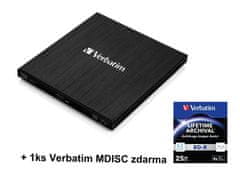 Verbatim Blu-ray külső meghajtó, USB 3.0, fekete, szó szerinti