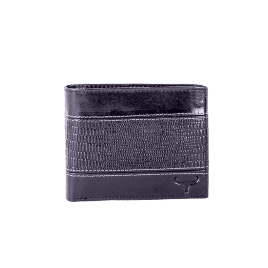 BUFFALO Férfi fekete bőr pénztárca vízszintes dombornyomással CE-PR-N7-VTC.91_281617