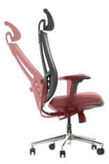 STEMA Forgatható irodai szék AKCENT. Krómozott talppal, állítható fejtámlával, állítható deréktámasszal, 3D kartámaszokkal és elcsúsztatható üléssel rendelkezik. Állítható magasságú háttámla. Fekete szín.