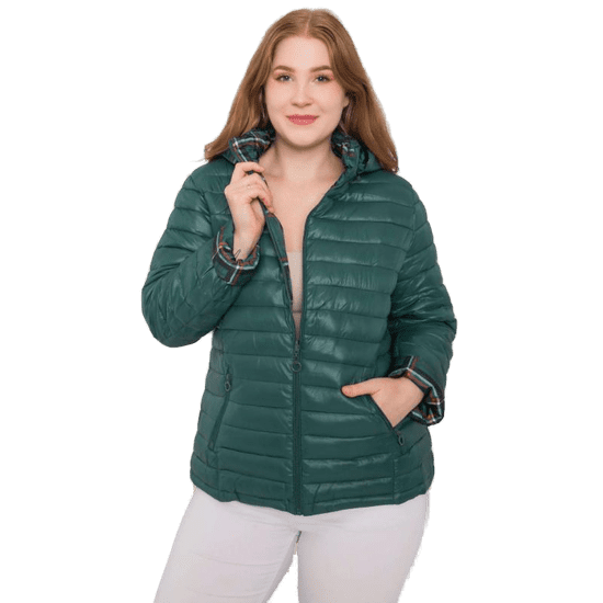 Factoryprice Női plus size fordítható kabát IRFANE sötétzöld NM-KR-Z-2750.93_376934