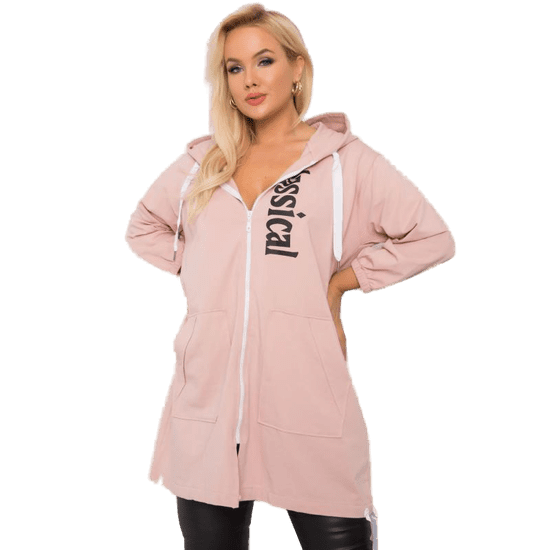 RELEVANCE Női kapucnis pulóver plus size STACY pink RV-BL-6793.12_377570