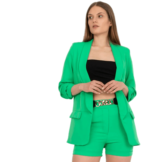 ITALY MODA Női elegáns szett rövidnadrággal EZEKI zöld DHJ-KMPL-7684-1.06_386578