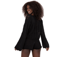 RUE PARIS Női csipkés pulóver mintás RUE PARIS fekete LC-SW-0228.21P_386645 Univerzális