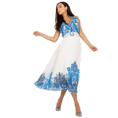 ITALY MODA HONORA kék női pliszírozott, nyomtatott midi ruha HONORA kék DHJ-SK-13128.61_388975 Univerzális