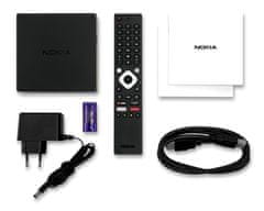 Nokia android box 8000/ 4K Ultra HD/ NETFLIX/ 02 TV/ HDMI/ USB 3.0/ USB-C/ USB 2.0/ BT/ Wi-Fi/ LAN/ Android TV 10/ fekete