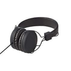 Northix Fülre helyezhető vezetékes fejhallgató - fekete 