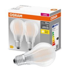 Osram 2x LED izzó E27 A60 4W = 40W 470lm 2700K Meleg fehér 300°