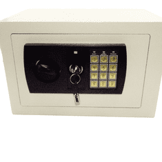 XLtools Biztonsági digitális elektronikus széf 200x310x200mm - fehér