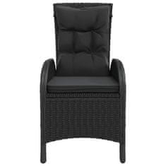 shumee 2 db fekete polyrattan kültéri szék