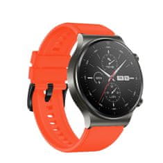 TKG Xiaomi Watch S1 / Watch S1 Active okosóra szíj - narancssárga szilikon (22 mm) sima kialakítás