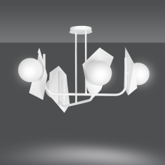 Extrastore THORD 4 WHITE 1027/4 tetőtéri mennyezeti lámpa eredeti DESIGN fehér lámpaernyők
