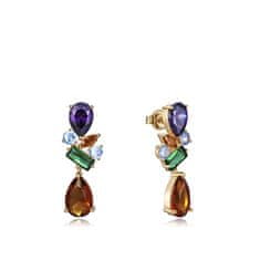 Viceroy Jellegzetes aranyozott fülbevaló kristályokkal Elegant 13096E100-39