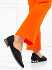 Amiatex Női balerina cipő 92243 + Nőin zokni Gatta Calzino Strech, fekete, 36